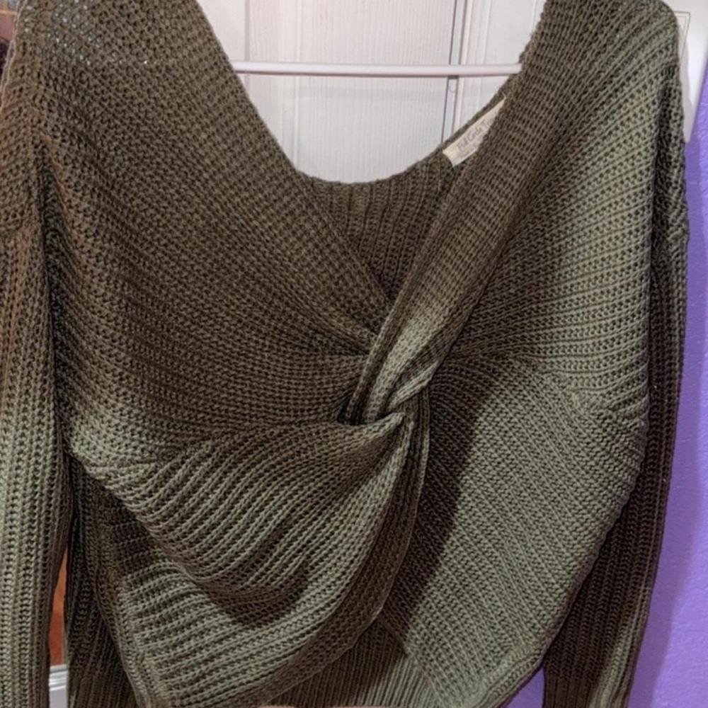 Olive Green Knitted Sweater